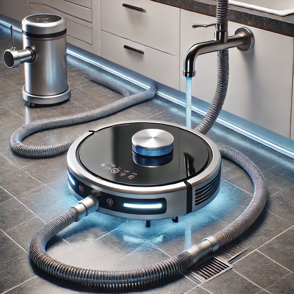 שואבים רובוטים עם חיבור לניקוז ומערכת מים